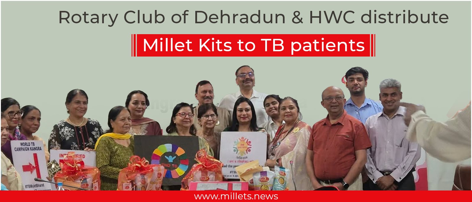Rotary Club of Dehradun & HWC distribute Millet Kits to TB patients