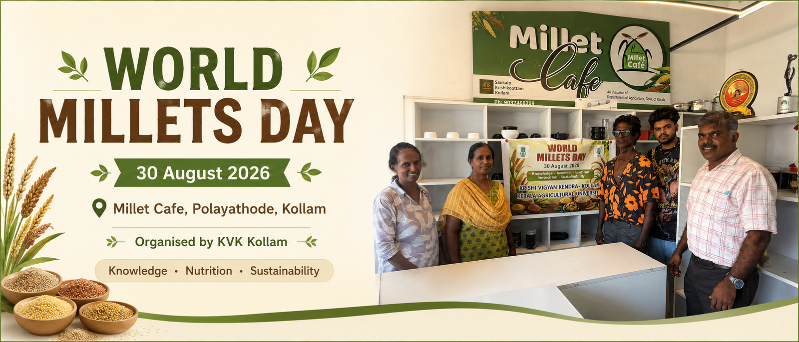 World Millets Day Celebrated at Millet Cafe, Kollam