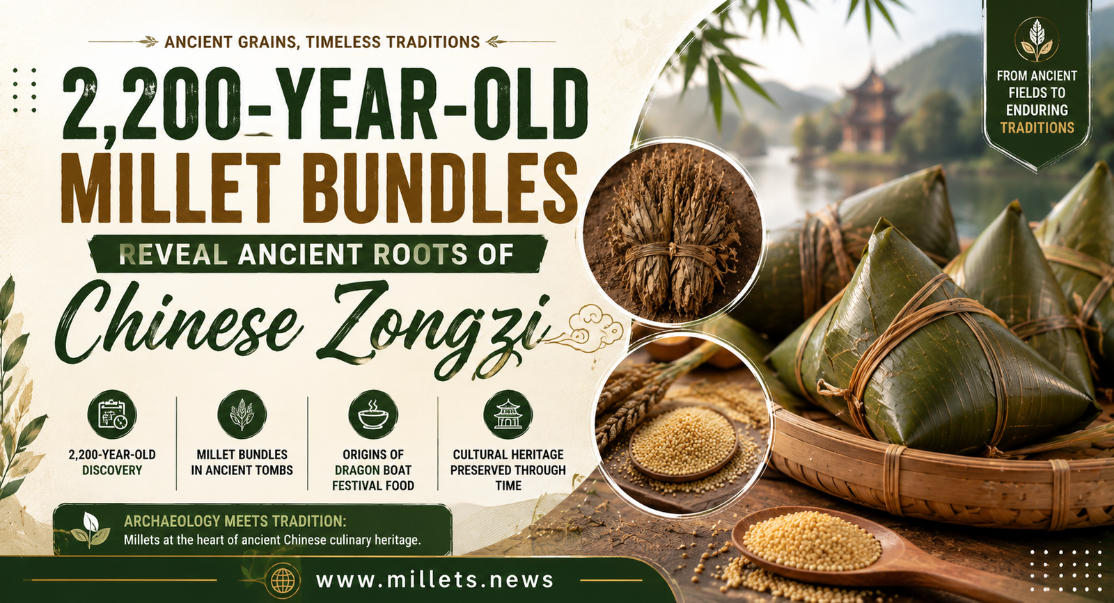 2,200-Year-Old Millet Bundles Reveal Ancient Roots of Chinese Zongzi