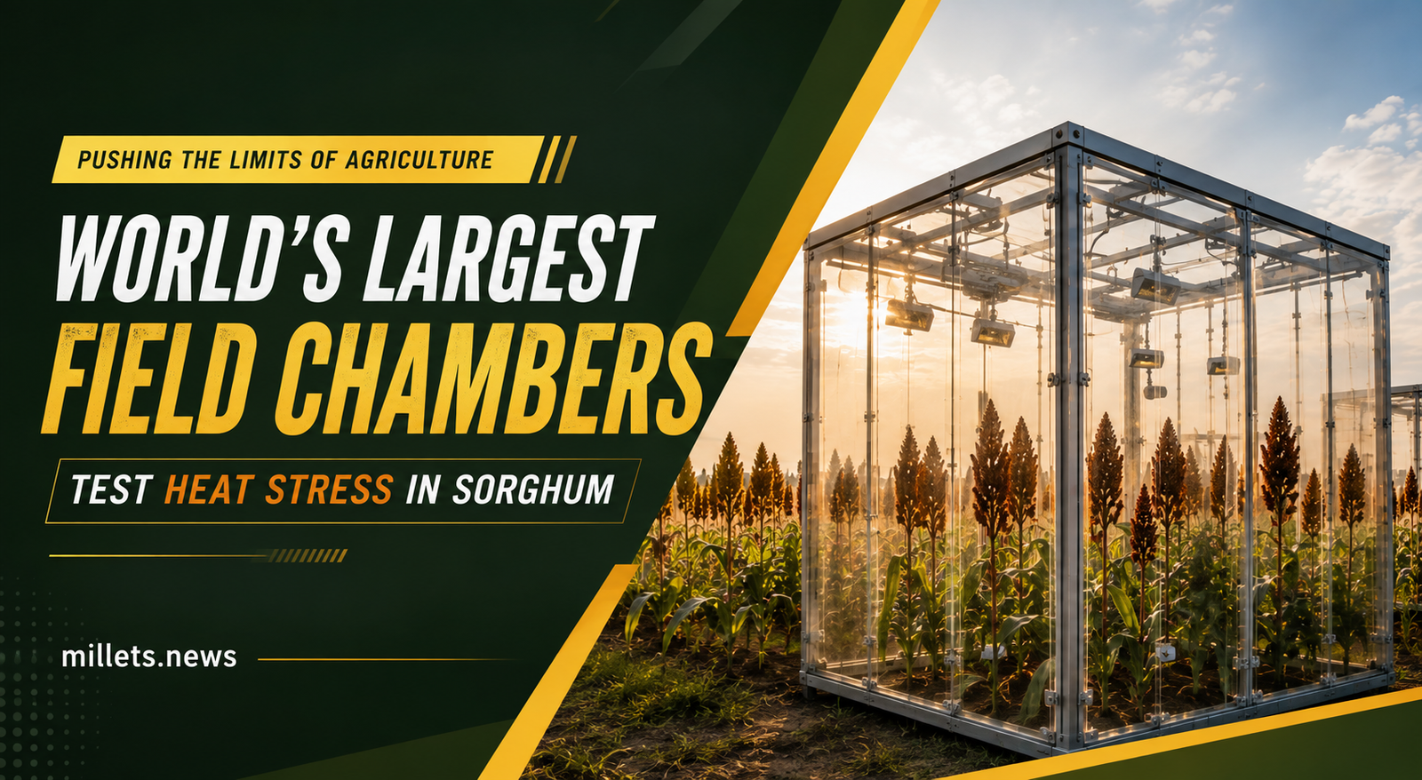 World’s Largest Field Chambers Test Heat Stress in Sorghum