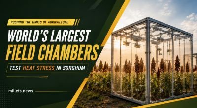 World’s Largest Field Chambers Test Heat Stress in Sorghum