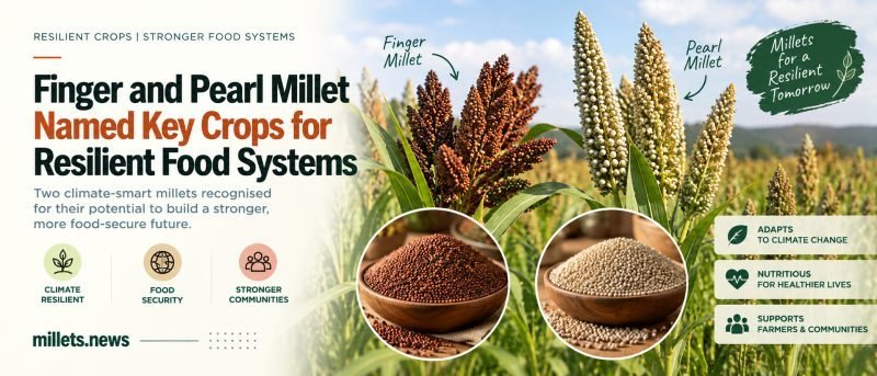 Finger and Pearl Millet Named Key Crops for Resilient Food Systems
