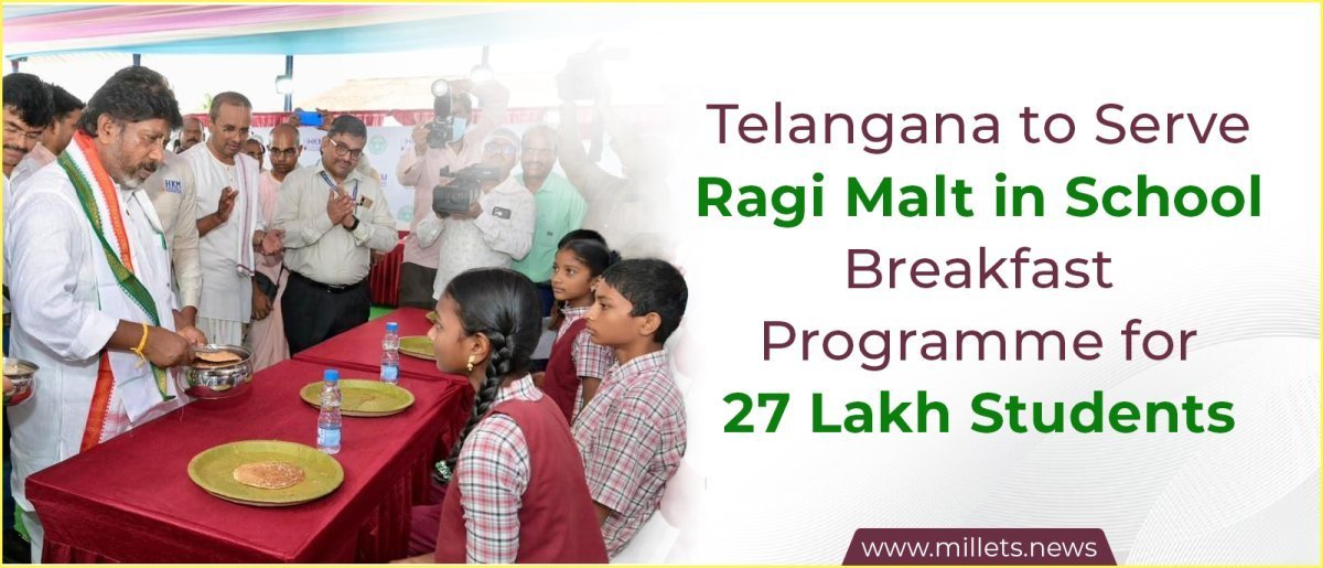 Telangana to Serve Ragi Malt in School Breakfast Programme for 27 Lakh Students