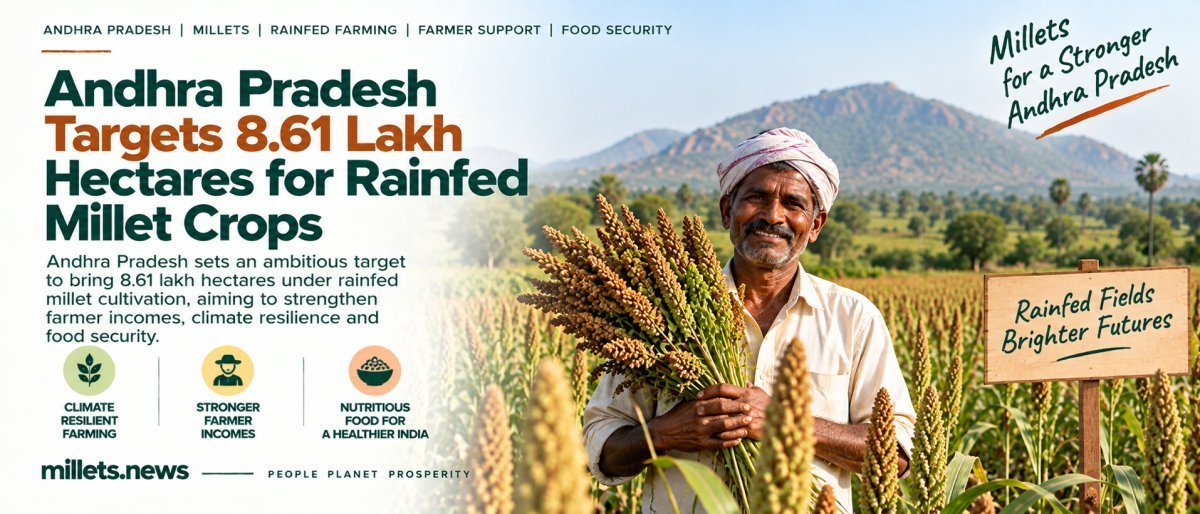 Andhra Pradesh Targets 8.61 Lakh Hectares for Rainfed Millet Crops