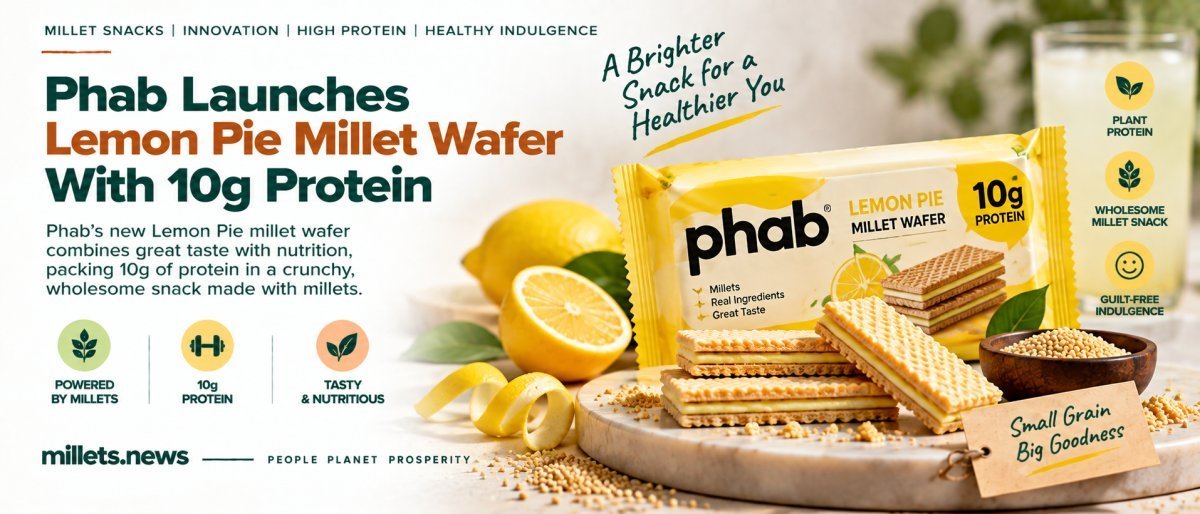 Phab Launches Lemon Pie Millet Wafer With 10g Protein