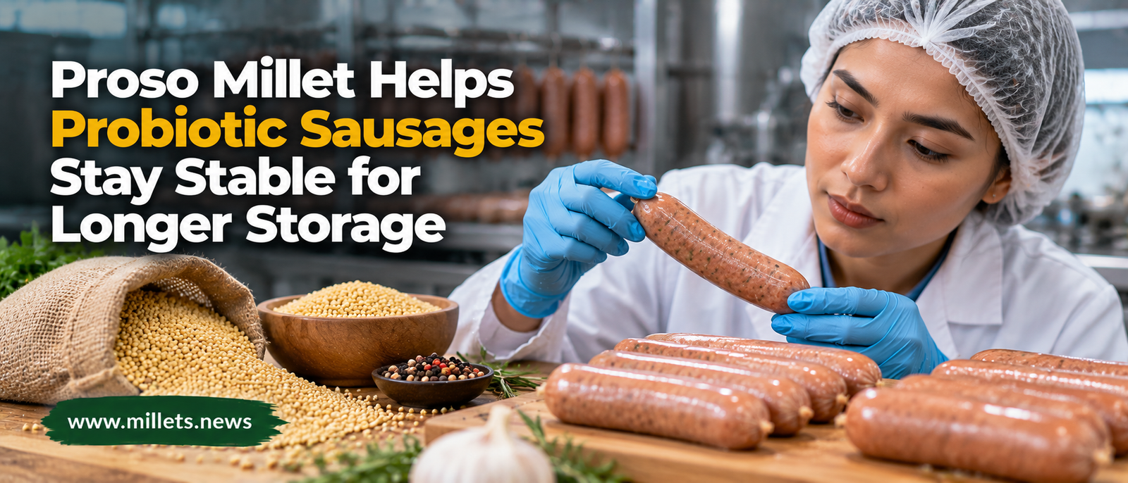 Proso Millet Helps Probiotic Sausages Stay Stable for Longer Storage