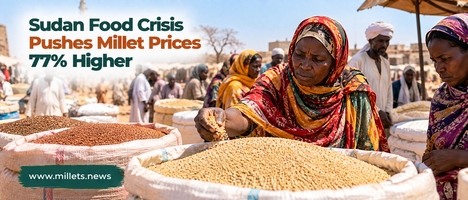 Sudan Food Crisis Pushes Millet Prices 77% Higher