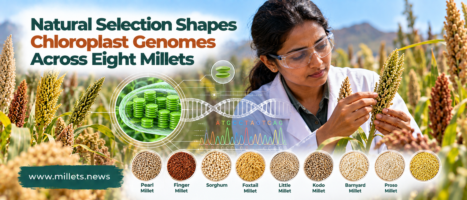 Natural Selection Shapes Chloroplast Genomes Across Eight Millets