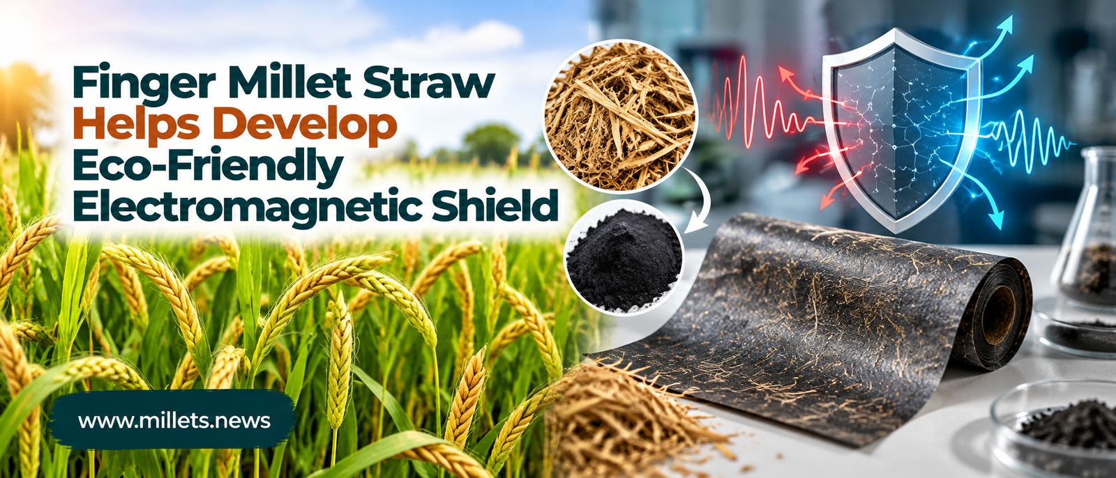 Finger Millet Straw Helps Develop Eco-Friendly Electromagnetic Shield